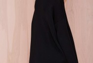 robe noire longue bustier
